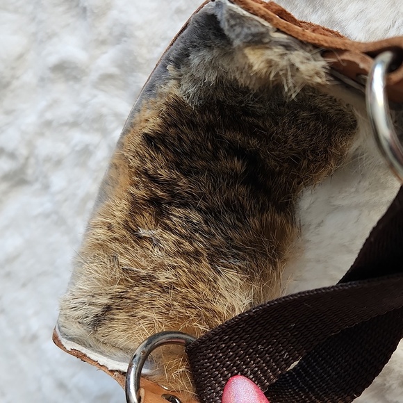 Leather and fur martingale collar - Picture 8 of 11